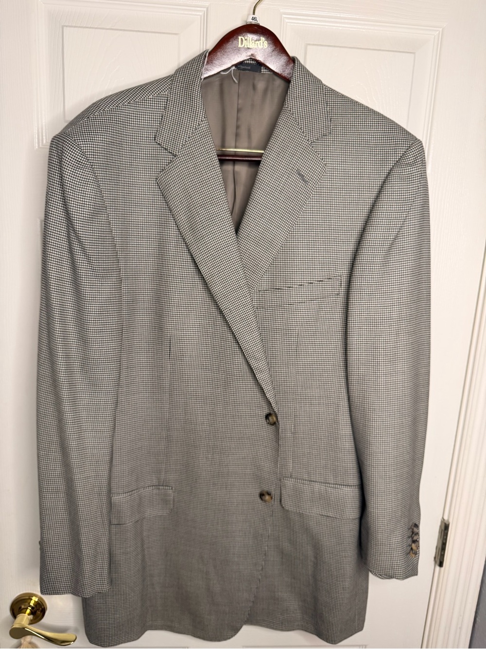 Ermenegildo Zegna Gray Houndstooth Two-Button Blazer